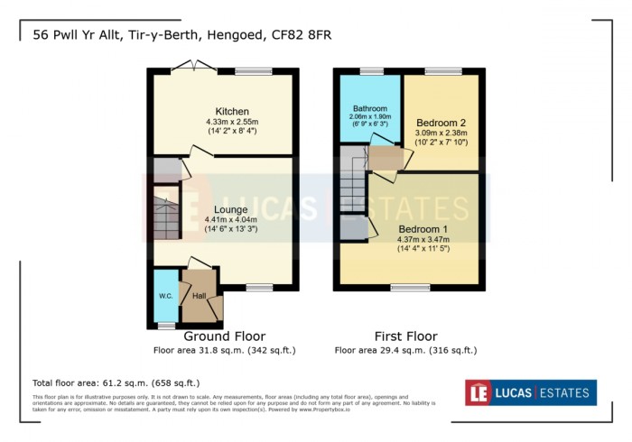 Floorplan for Pwll Yr Allt, Tir-y-berth