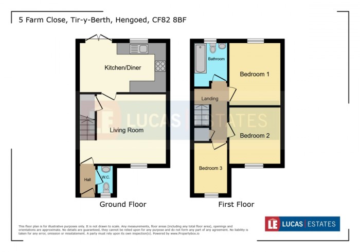 Floorplan for Farm Close, Tir-y-berth, Hengoed