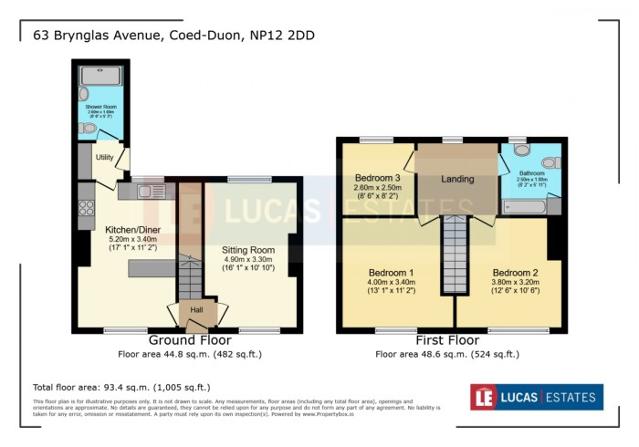 Floorplan for Brynglas Avenue, Pontllanfraith